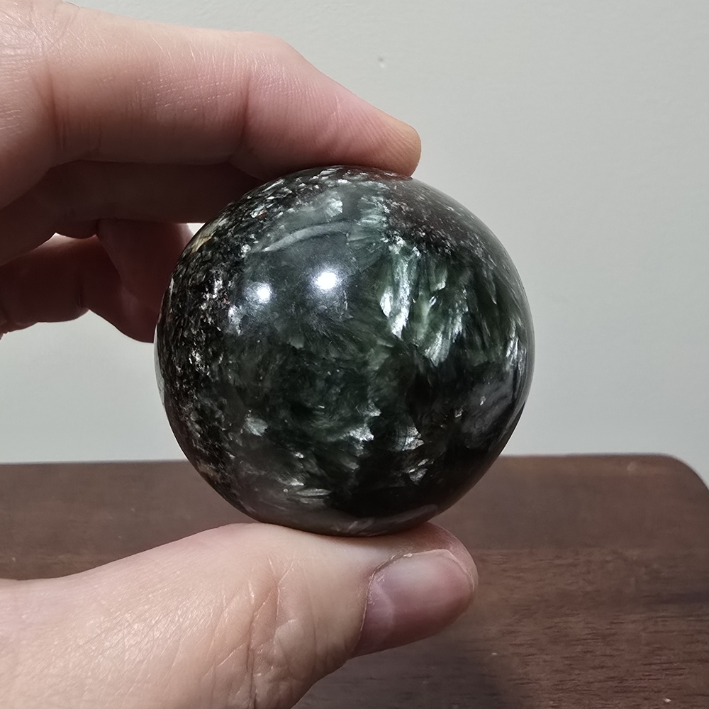 Seraphinite Crystal Sphere